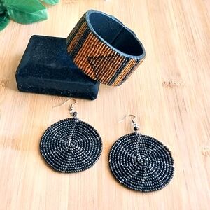 2PC Beautiful Kenyan Beaded Bracelet Set